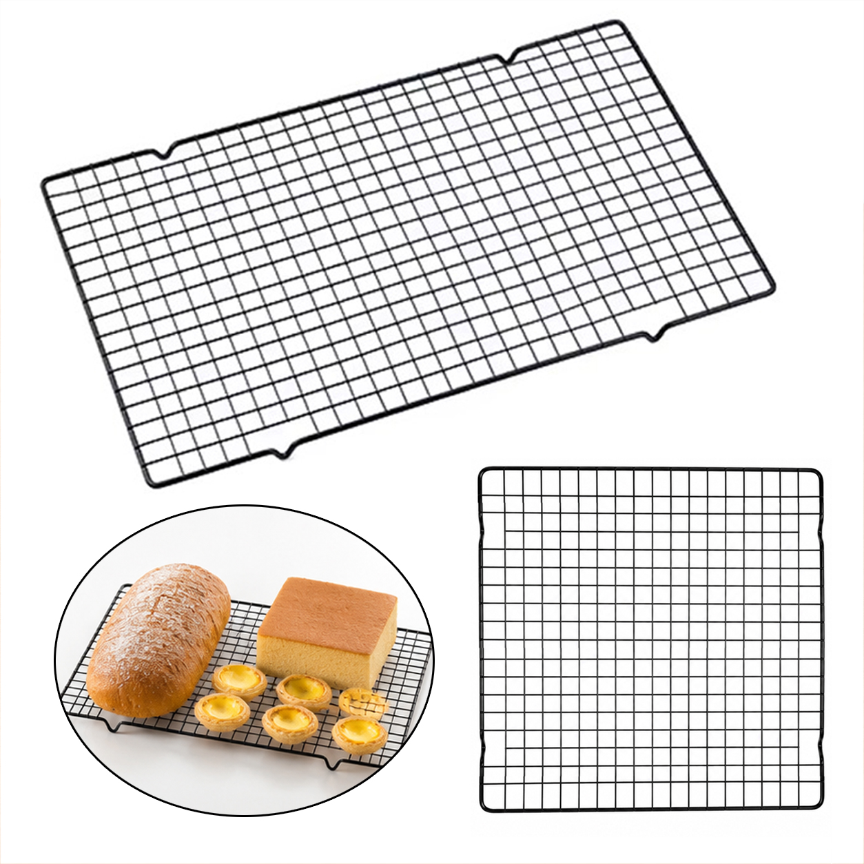 Kitchen Baking Oven - 1/2pcs Cake Cooling Rack Small Large