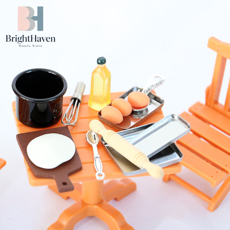 Miniature Baking Kitchen - 1set Dollhouse Miniature Kitchen Cooking Baking