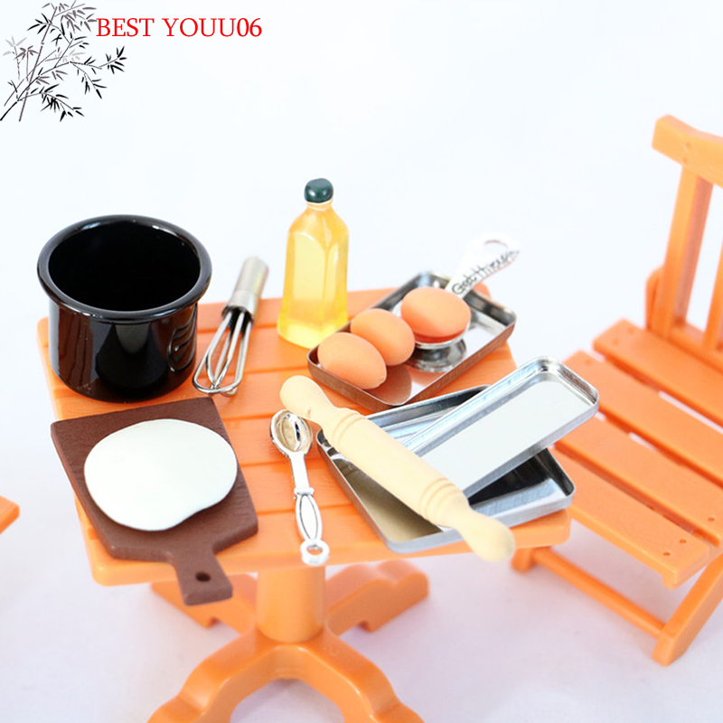 Miniature Baking Kitchen - (YOUU06)1set Dollhouse Miniature Kitchen Cooking Baking