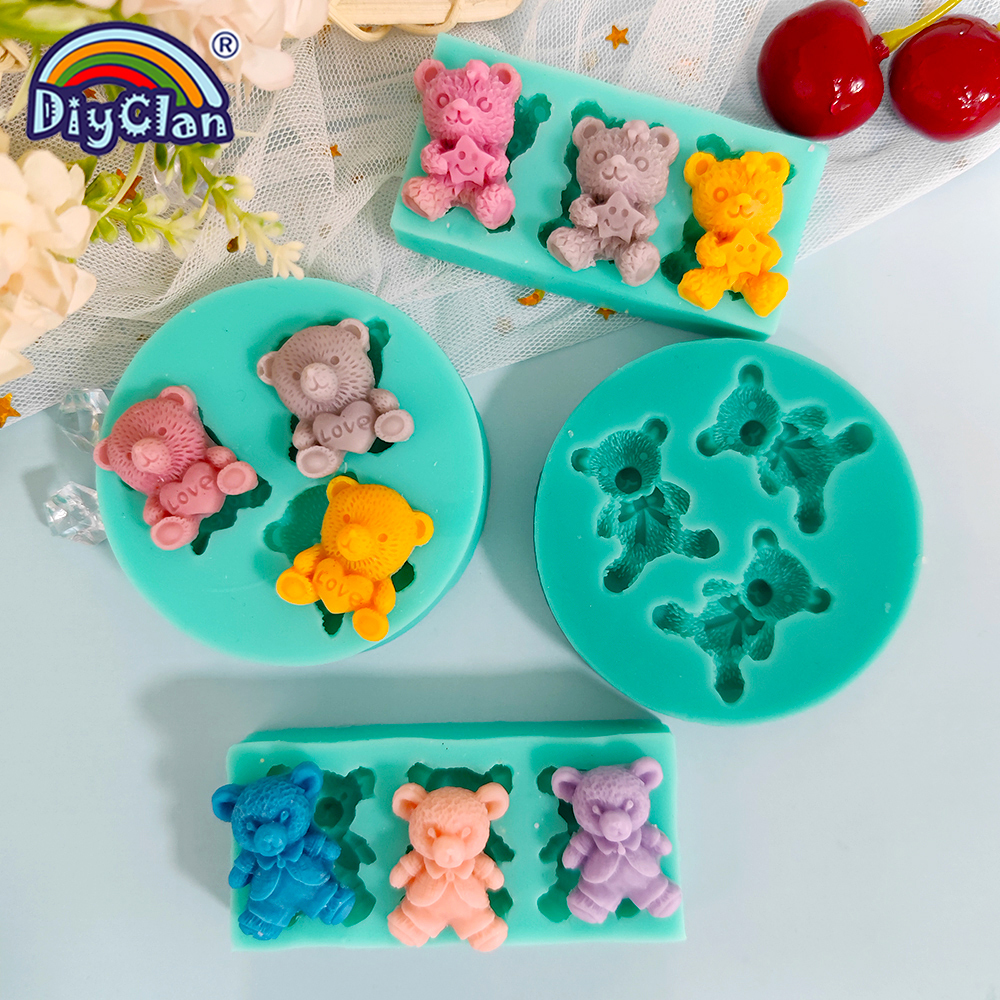 Mini Kitchen Baking - Cute Mini Bear Silicone Mold Fondant