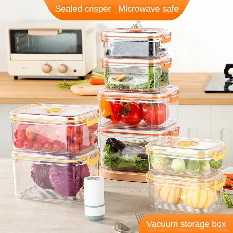 Kitchen Baking Tray Storage - Vacuum Fresh-keeping Box Refrigerator Sealed Canister