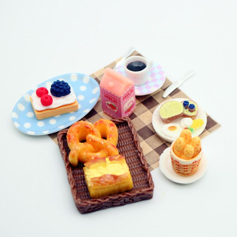 Miniature Baking Kitchen - ✰✪1Set Dollhouse Mini Breakfast Play Dim