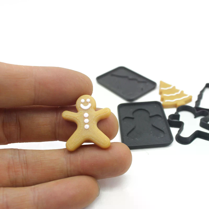 Miniature Baking Kitchen - 3Pcs 1/12 Scale Miniature Gingerbread Man