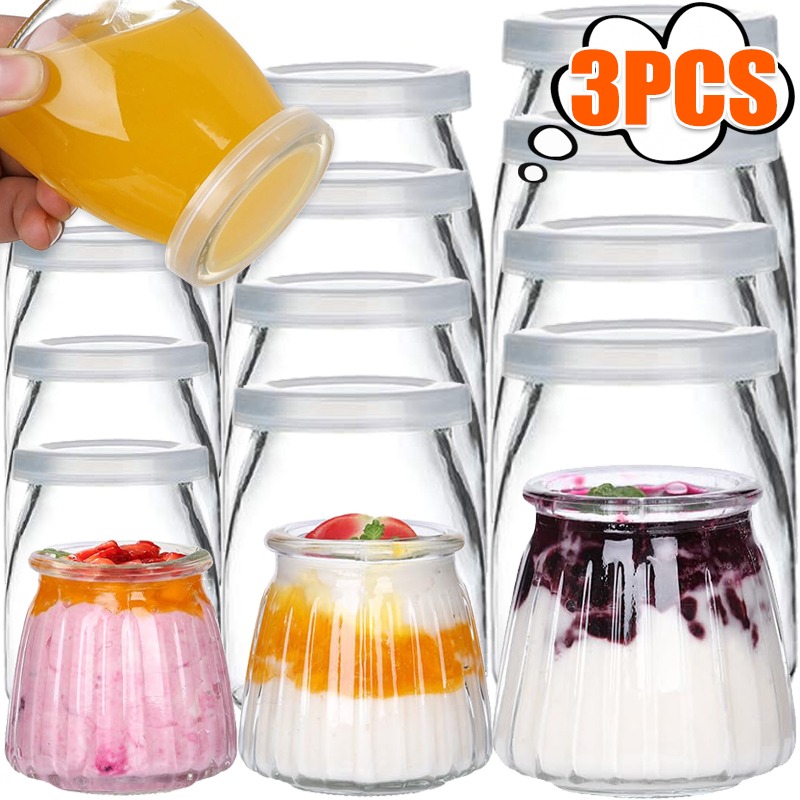 Mini Kitchen Baking - 100/150/200ML Glass Yogurt Jars Honey Pudding