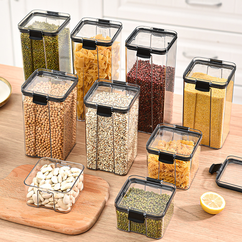 Kitchen Baking Tray Storage - 1-4PCS Sealed Jars Kitchen Organizer Grain