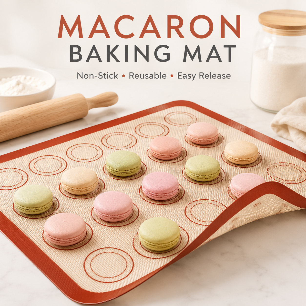 Kitchen Baking Oven - 42x30cm Silicone Baking Mat Non Stick