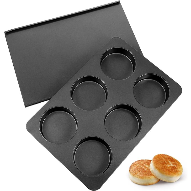 Muffin Tin Nonstick - Nonstick 6 Cup Straight Side Jumbo