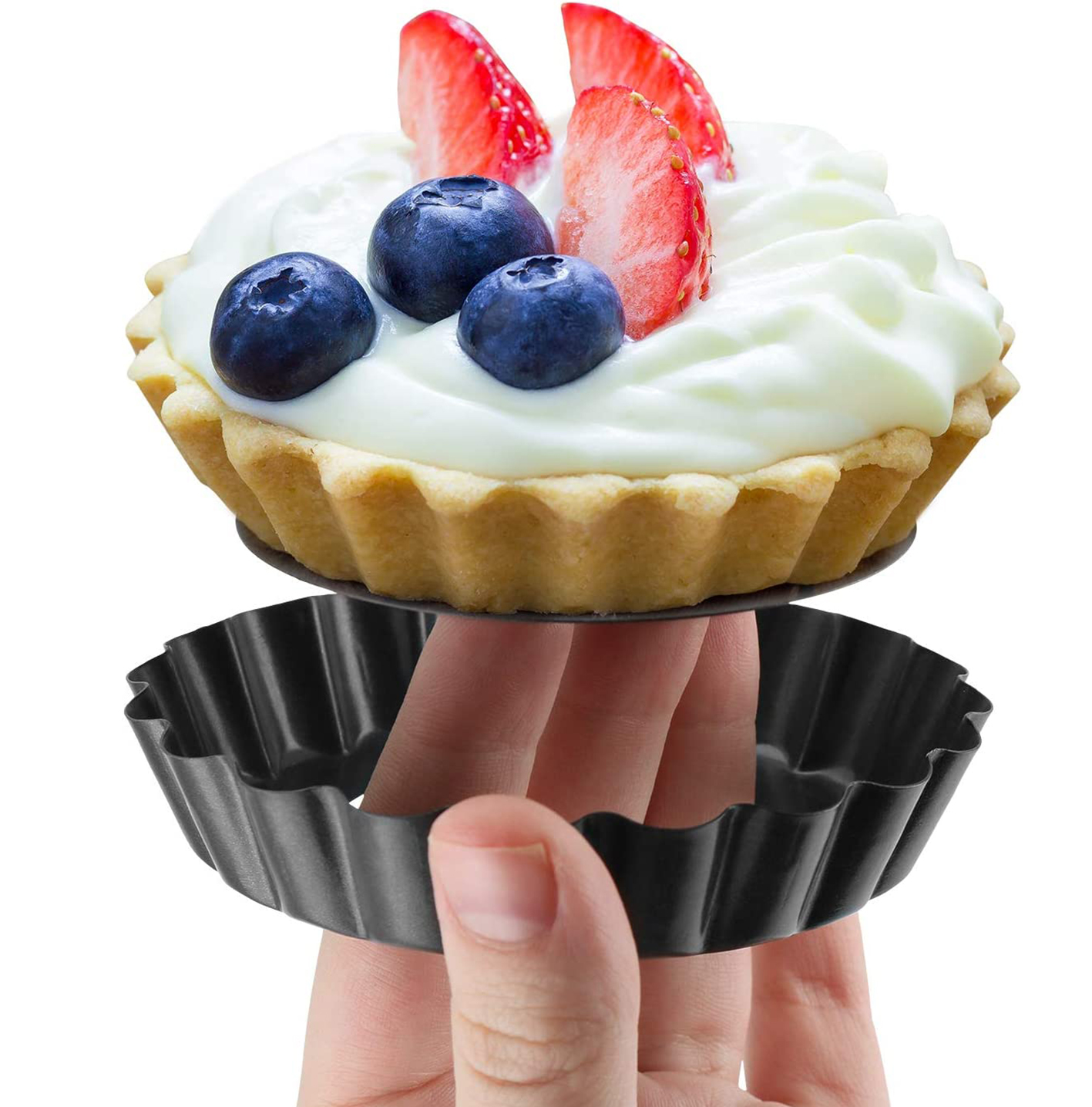 6 Pcs Mini Tart Pans 4 Inch wi - огляд і ціна Muffin Tin Nonstick
