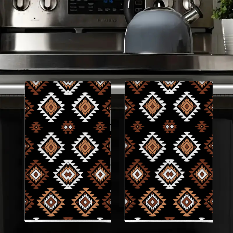 2Pcs, Bohemian Style Diamond-P - огляд і ціна Kitchen Baking Necessities