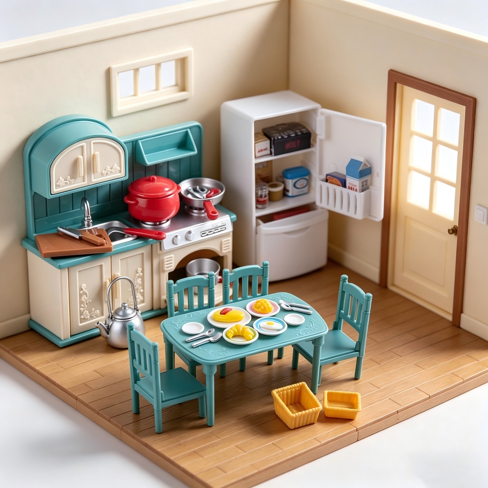 SENGTONGLE-E01 Dollhouse Minia - огляд і ціна Miniature Baking Kitchen