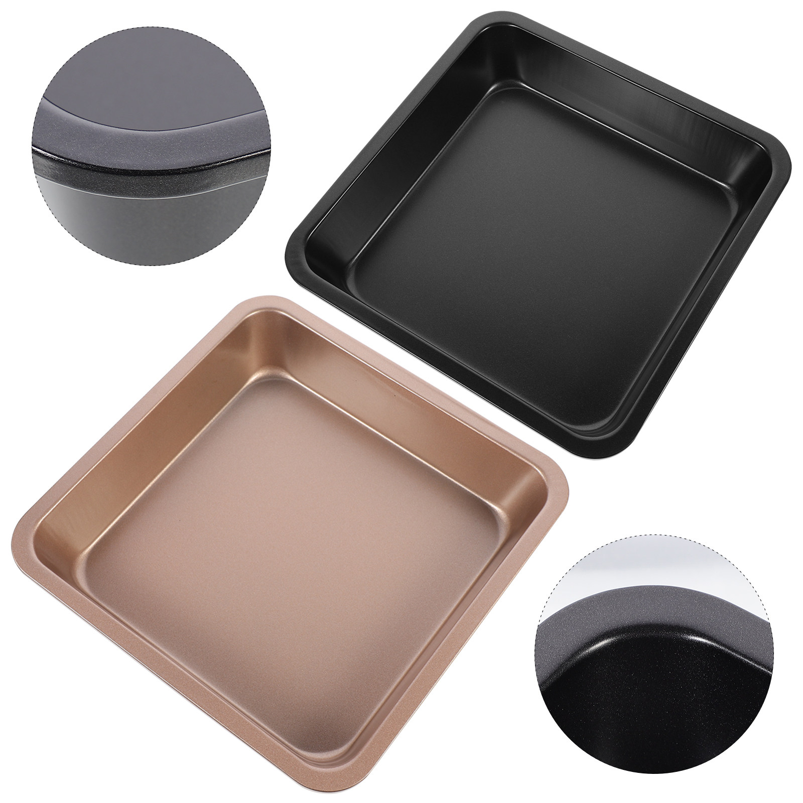 2Pcs Baking Cake Plate Carbon  - огляд і ціна Kitchen Baking Pan