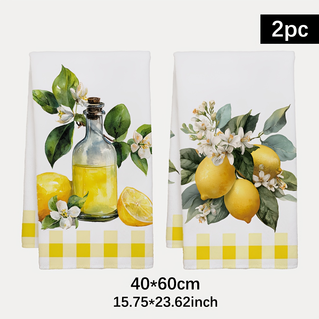 2Pcs, Lemon Floral Pattern Kit - огляд і ціна Kitchen Baking Necessities