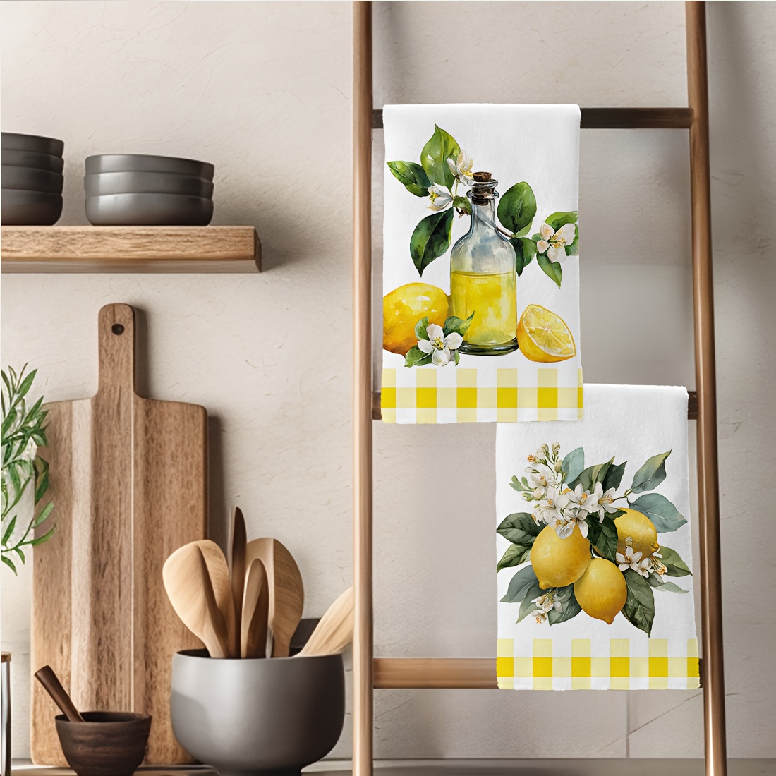 2Pcs, Lemon Floral Pattern Kit - огляд і ціна Kitchen Baking Necessities