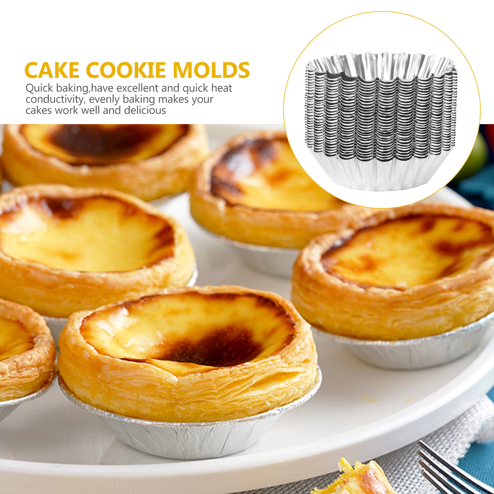 30Pcs Egg Tart Mold Tin Nonsti - огляд і ціна Muffin Tin Nonstick