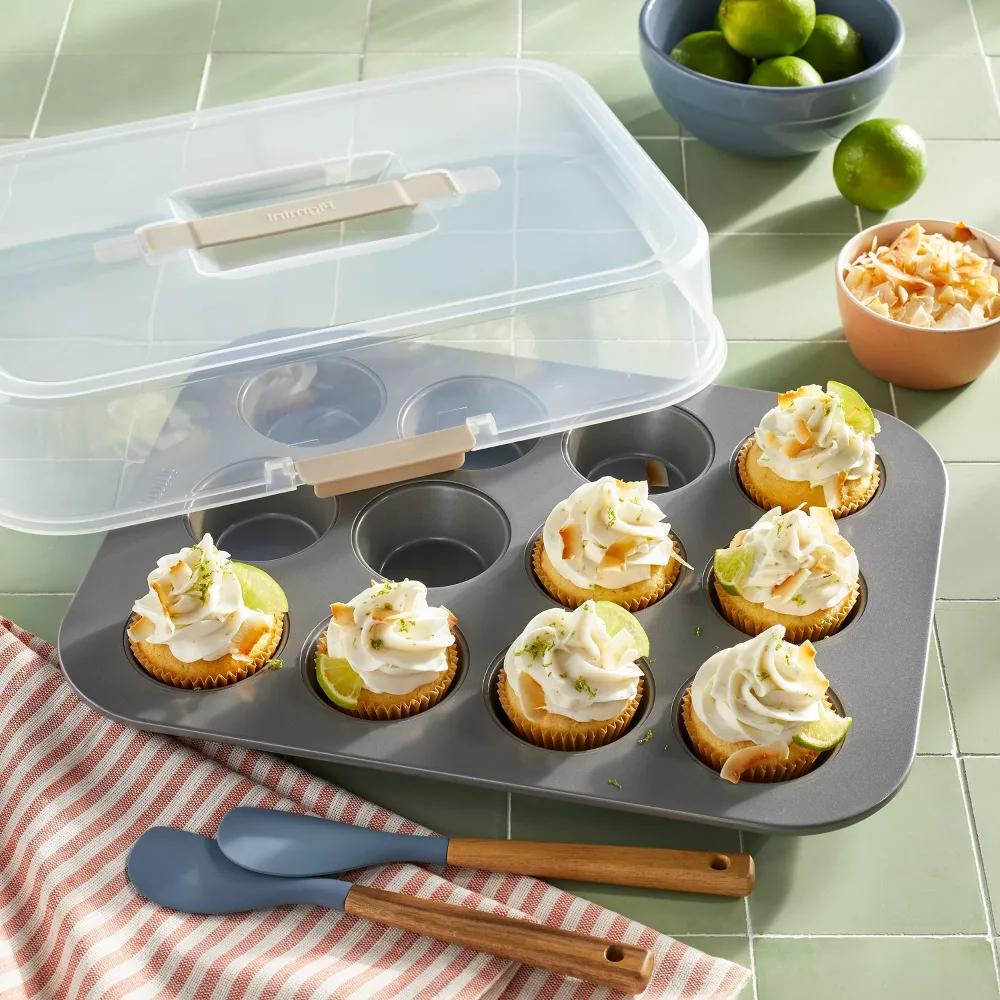 12 Cup Nonstick Muffin Pan wit - огляд і ціна Muffin Tin Nonstick