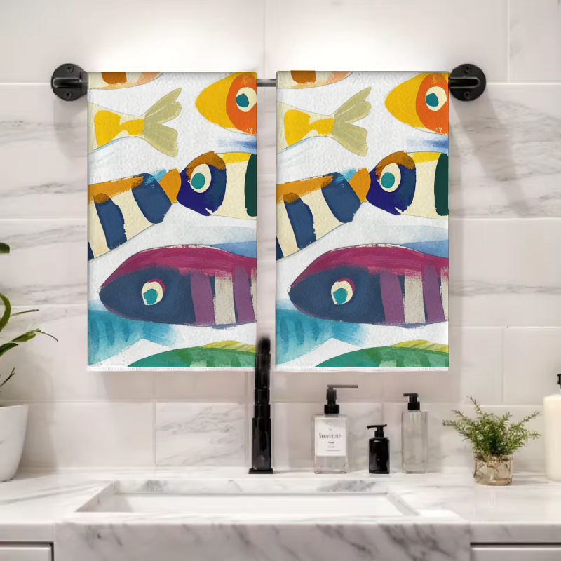 2Pcs, Watercolor Striped Fish  - огляд і ціна Kitchen Baking Necessities