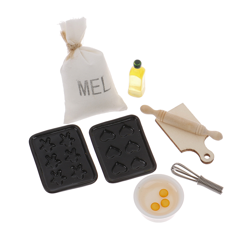 Xm /8pcs/set new Plastic/Wood  - огляд і ціна Miniature Baking Kitchen