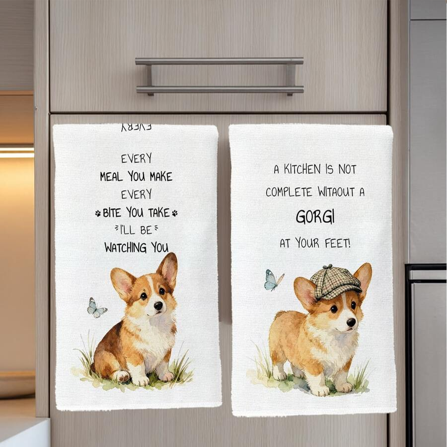 2Pcs, Lettered Corgi Kitchen T - огляд і ціна Kitchen Baking Necessities