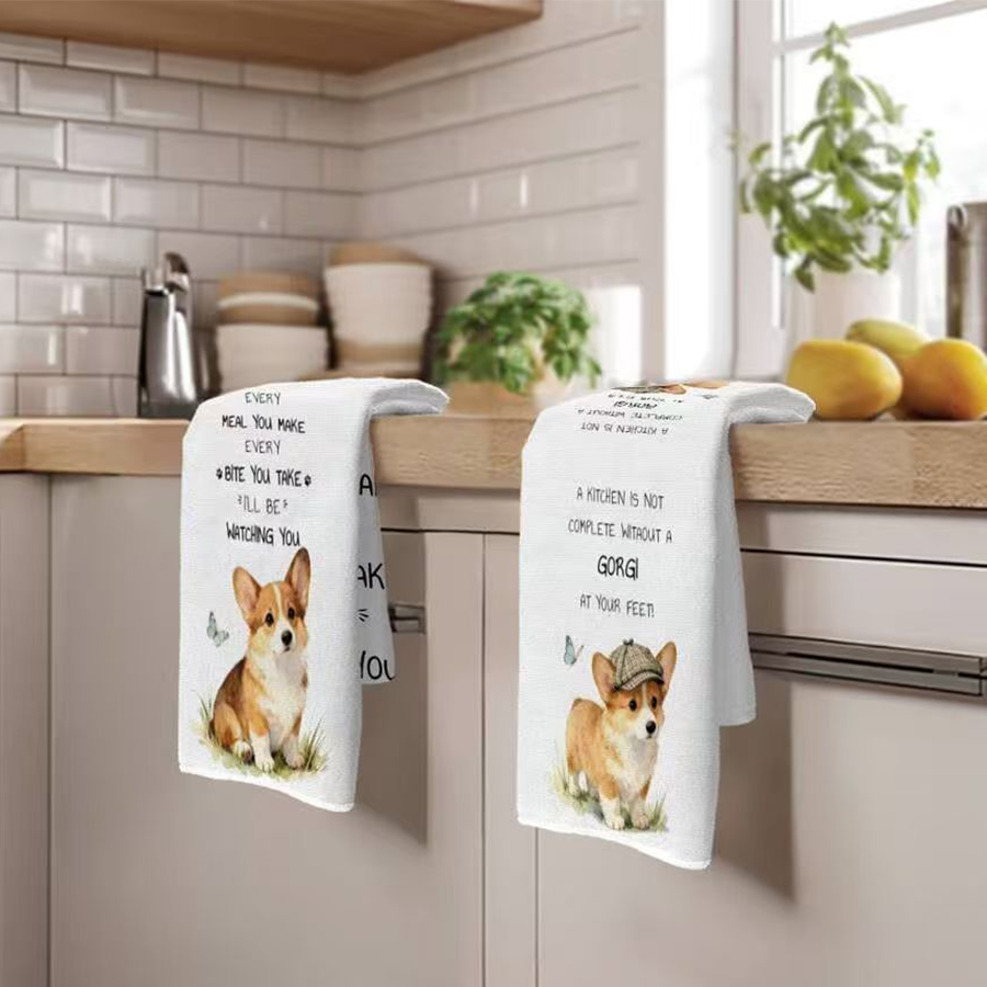 2Pcs, Lettered Corgi Kitchen T - огляд і ціна Kitchen Baking Necessities