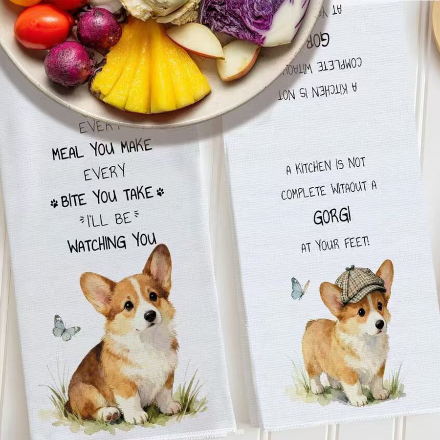 2Pcs, Lettered Corgi Kitchen T - огляд і ціна Kitchen Baking Necessities