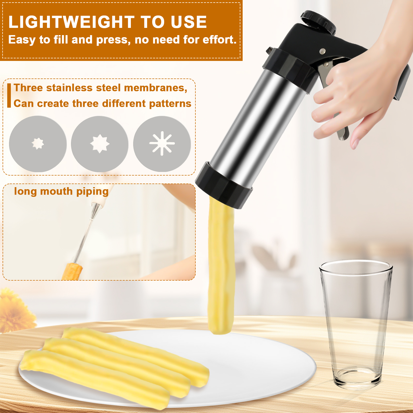 Churrera Churro Maker Machine  - огляд і ціна Decorating Tip Set