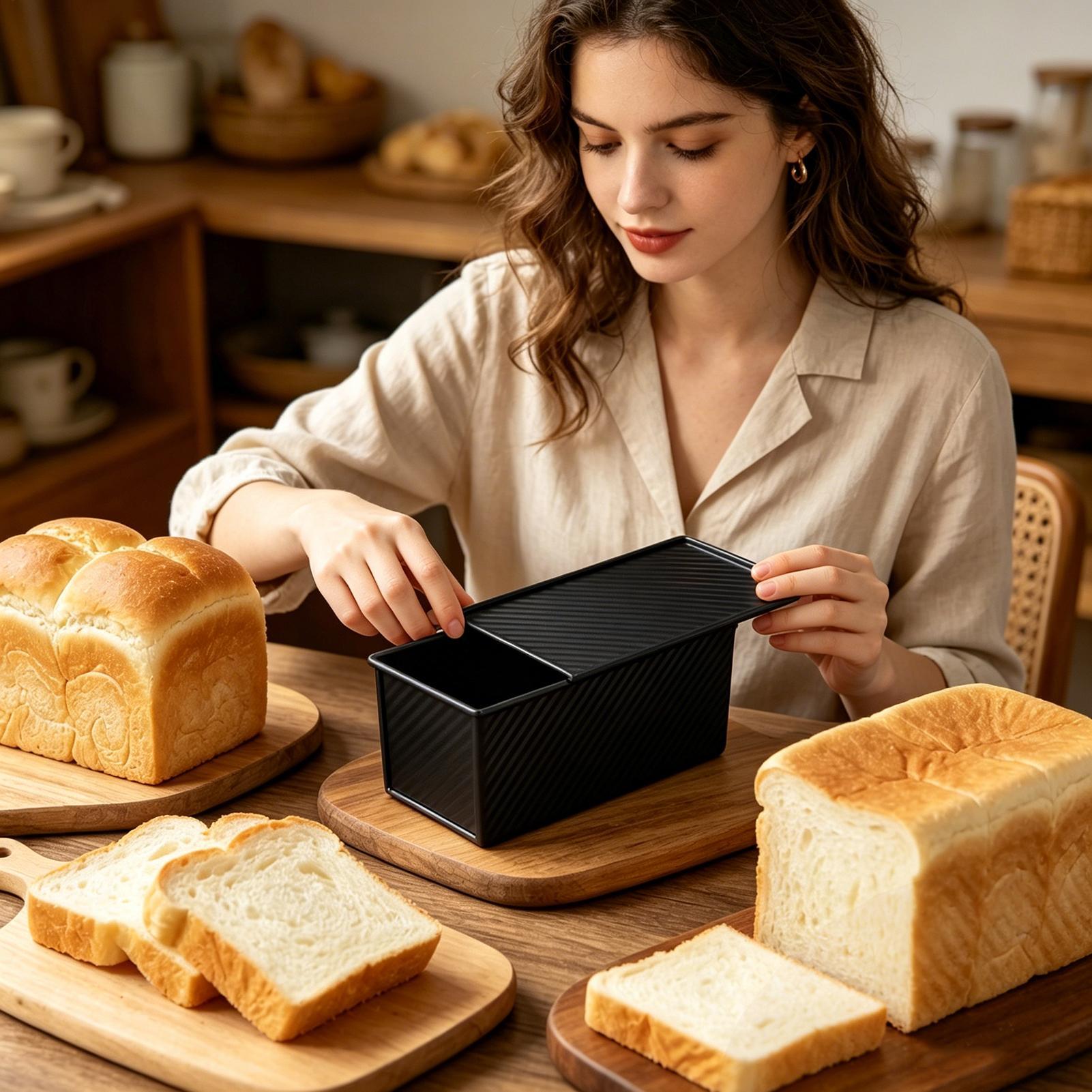 Loaf Pan With Lid Corrugated C - огляд і ціна Kitchen Baking Pan