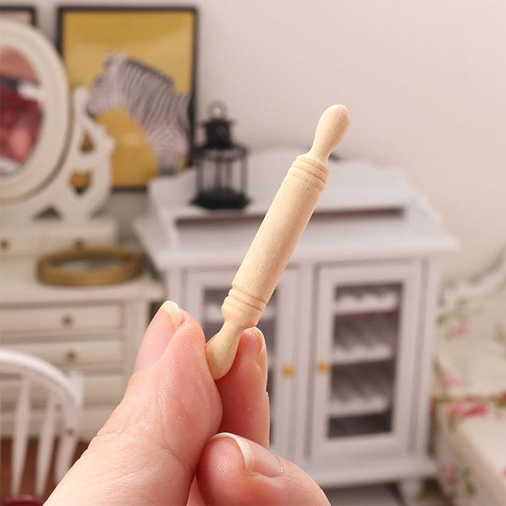 24Pcs Miniature Wooden Rolling - огляд і ціна Miniature Baking Kitchen