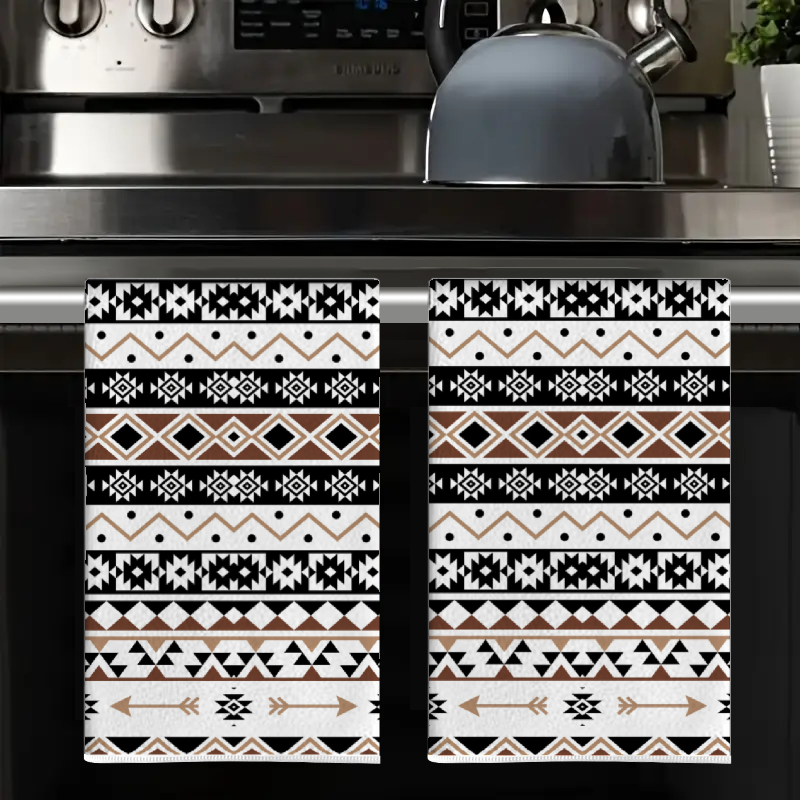 2Pcs, Black and White Geometri - огляд і ціна Kitchen Baking Necessities