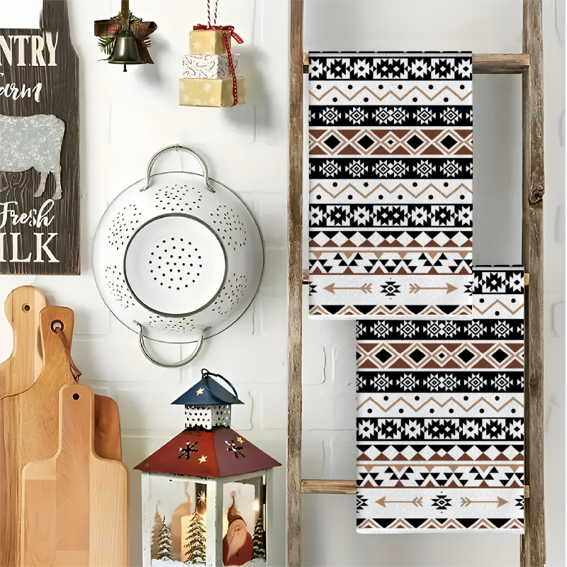 2Pcs, Black and White Geometri - огляд і ціна Kitchen Baking Necessities