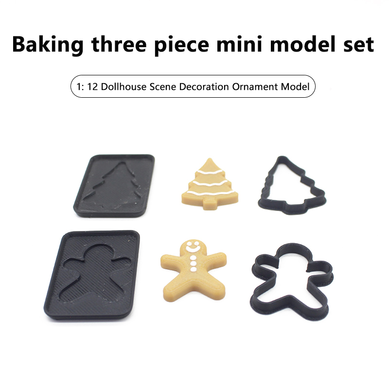 3PCS Miniature Human Gingerbre - огляд і ціна Miniature Baking Kitchen