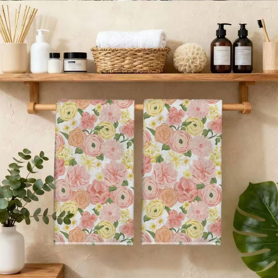 2Pcs, Cream-Colored Floral Kit - огляд і ціна Kitchen Baking Necessities