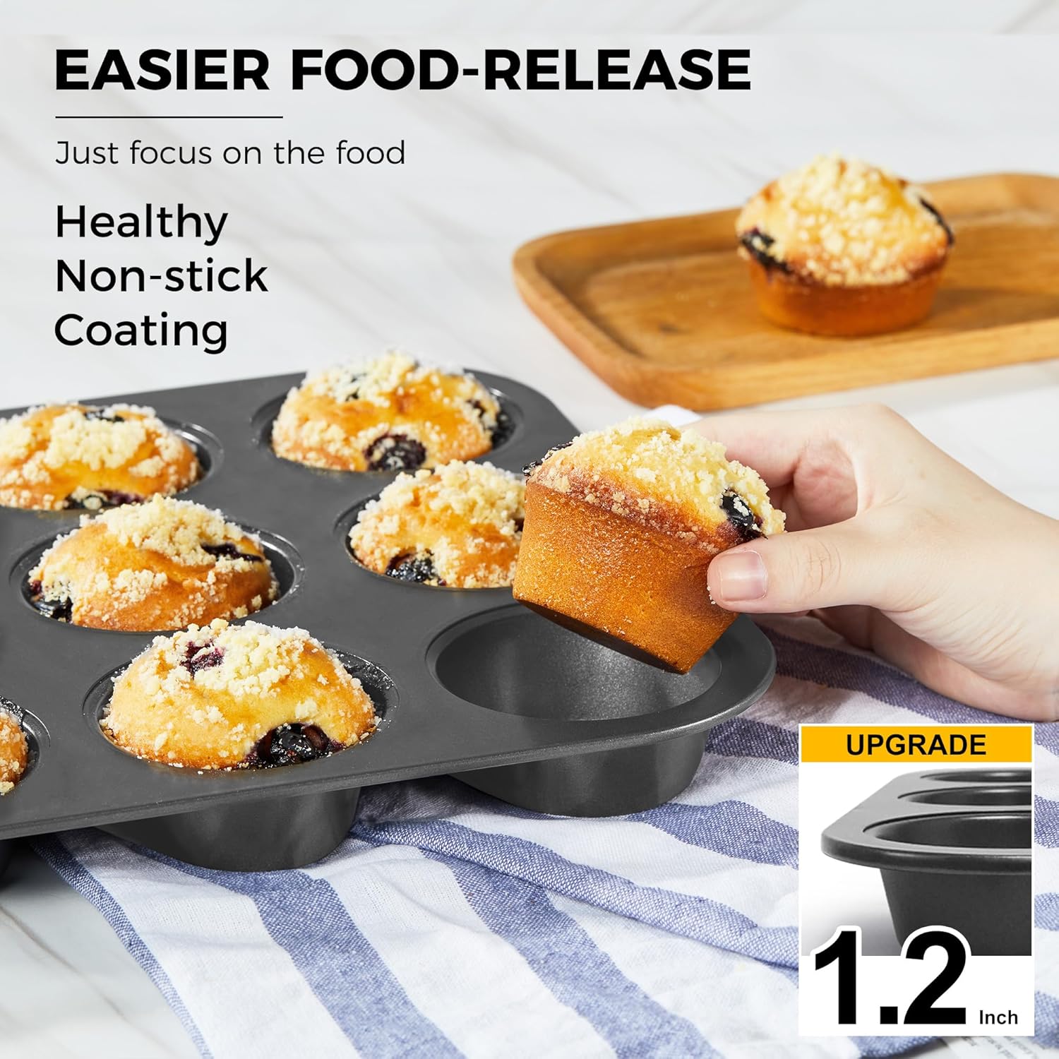 HONGBAKE Muffin Pan for Baking - огляд і ціна Muffin Tin Nonstick