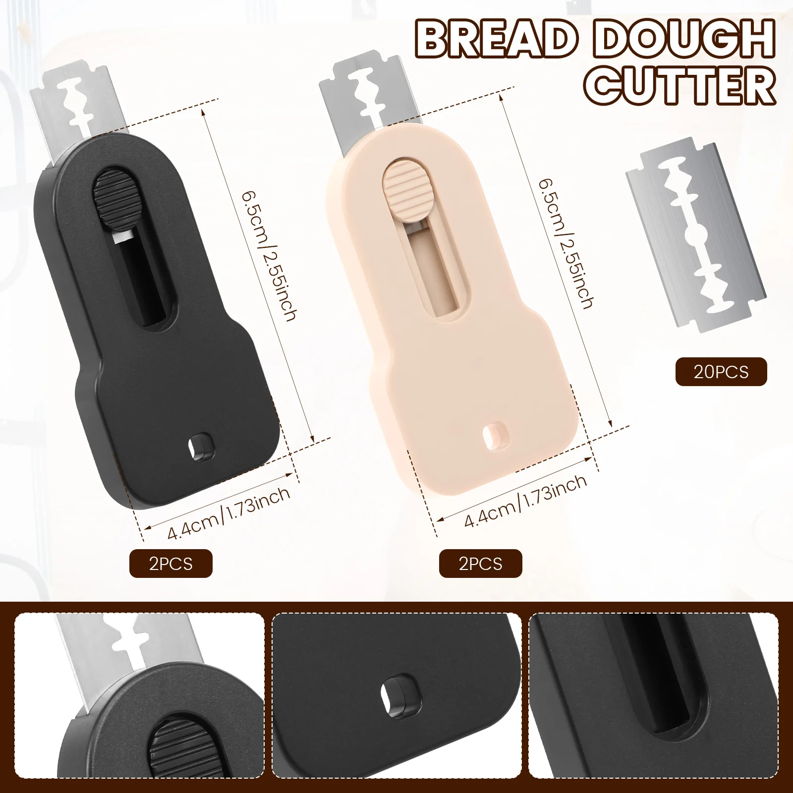 4Pcs Bread Scoring Knife with  - огляд і ціна Bread Lame Scoring