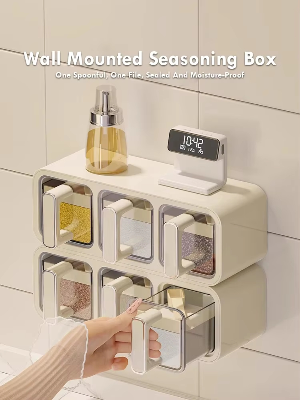 2/3/4 Grid Kitchen Seasoning S - огляд і ціна Kitchen Baking Tray Storage