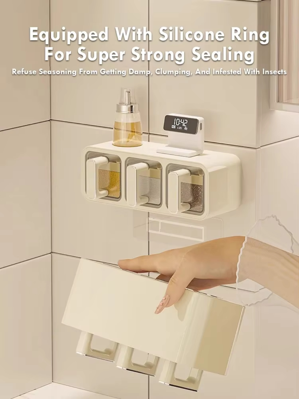 2/3/4 Grid Kitchen Seasoning S - огляд і ціна Kitchen Baking Tray Storage