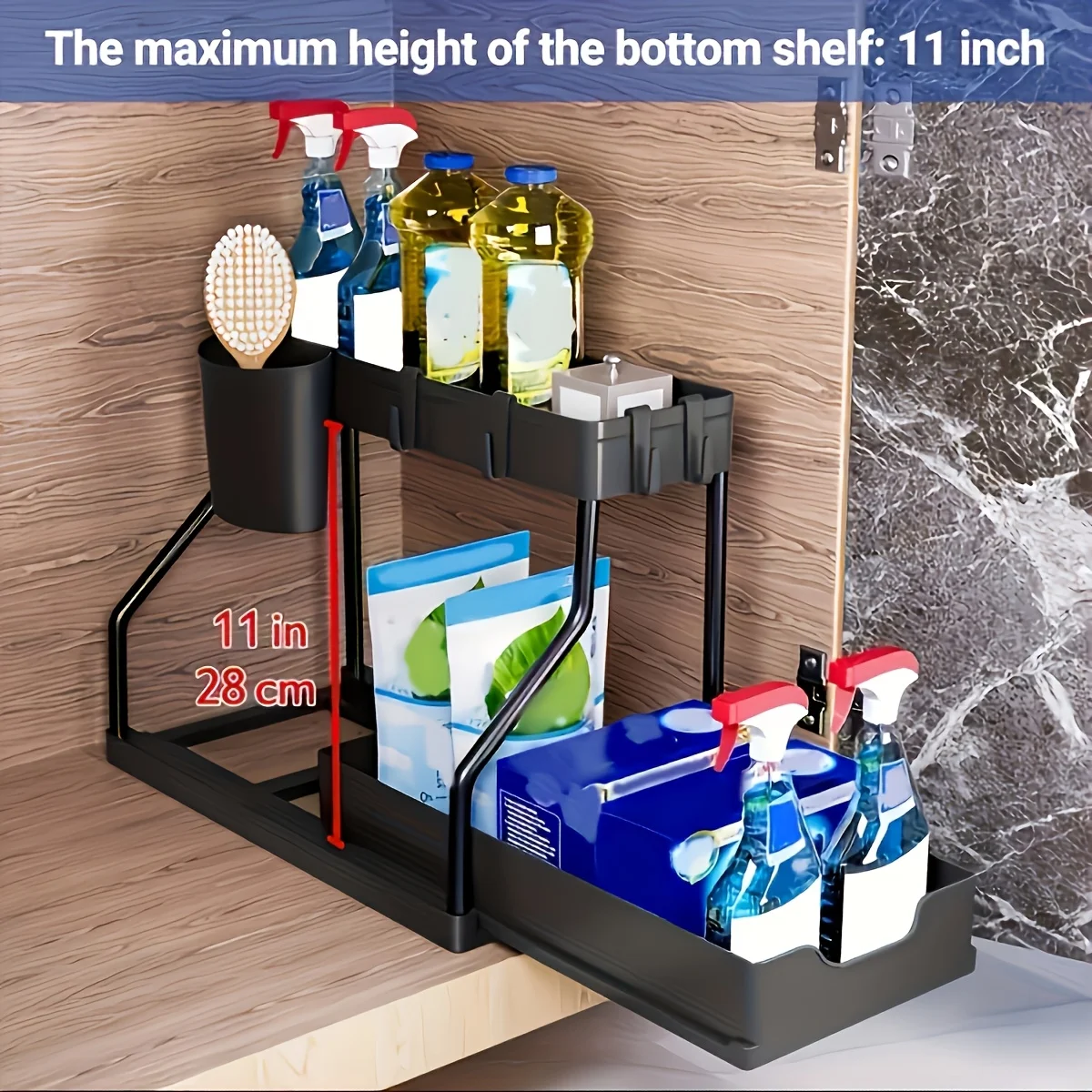 Under Sink Organizer Space Sav - огляд і ціна Kitchen Baking Tray Storage