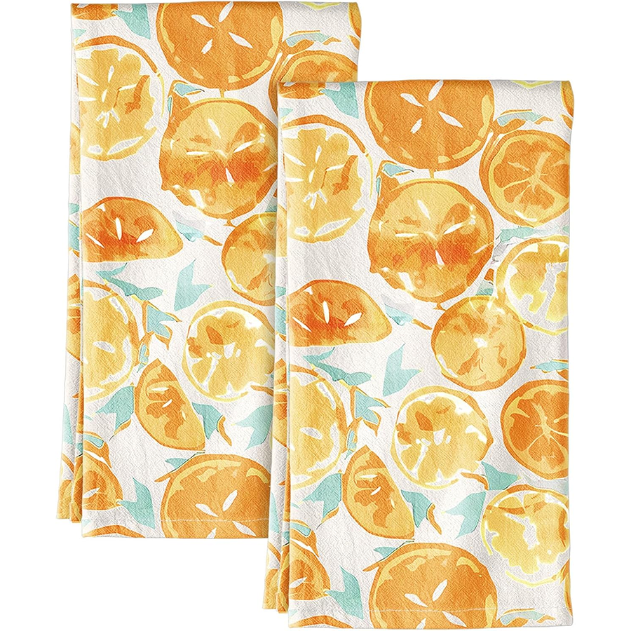 2Pcs, Watercolor Citrus Orange - огляд і ціна Kitchen Baking Necessities