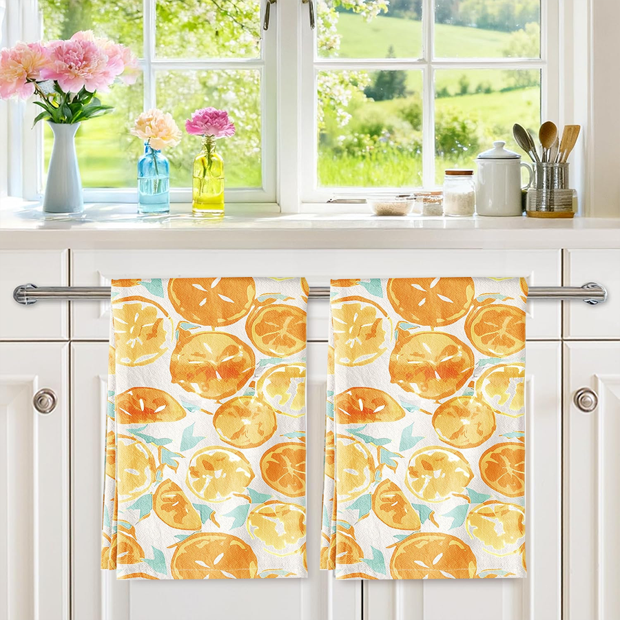 2Pcs, Watercolor Citrus Orange - огляд і ціна Kitchen Baking Necessities