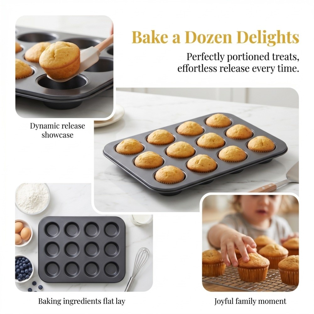 Carbon Steel Mini Muffin Pan N - огляд і ціна Muffin Tin Nonstick