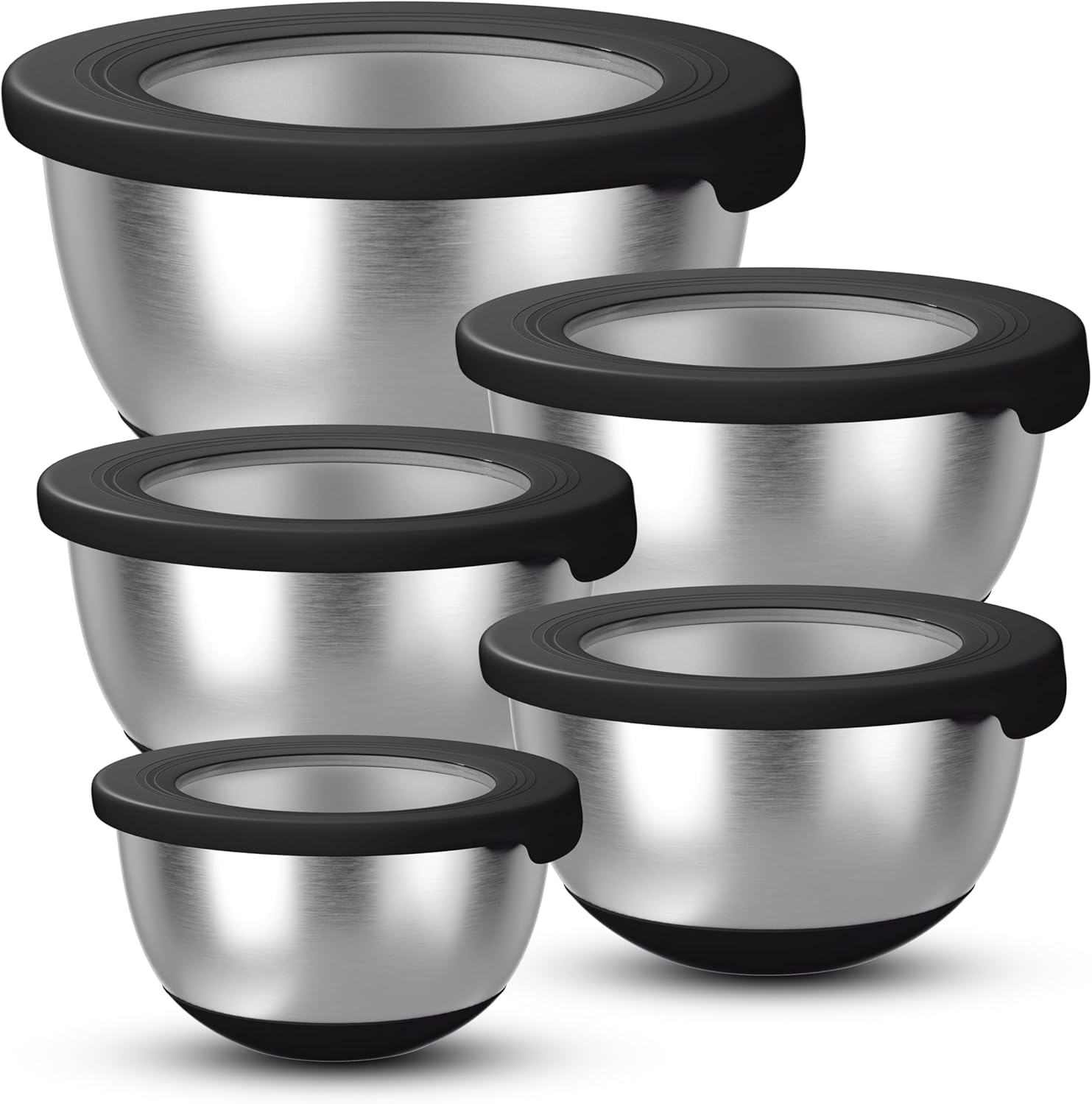 Stainless Steel Mixing Bowls w - огляд і ціна Kitchen Baking Cooking