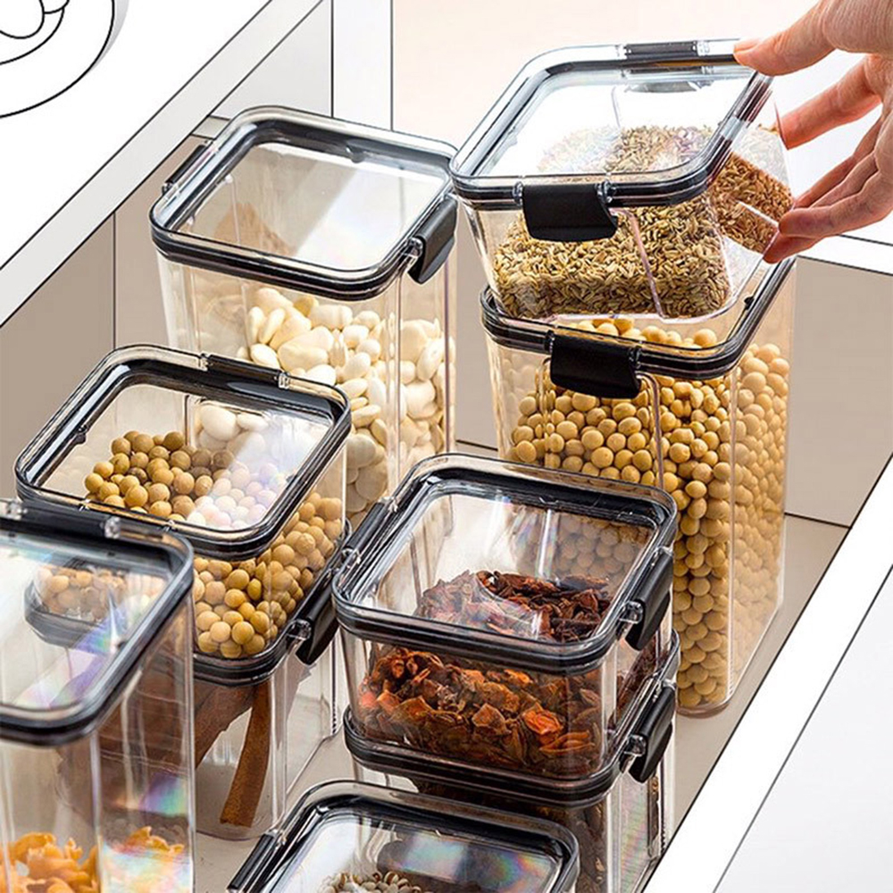 1-4PCS Sealed Jars Kitchen Org - огляд і ціна Kitchen Baking Tray Storage