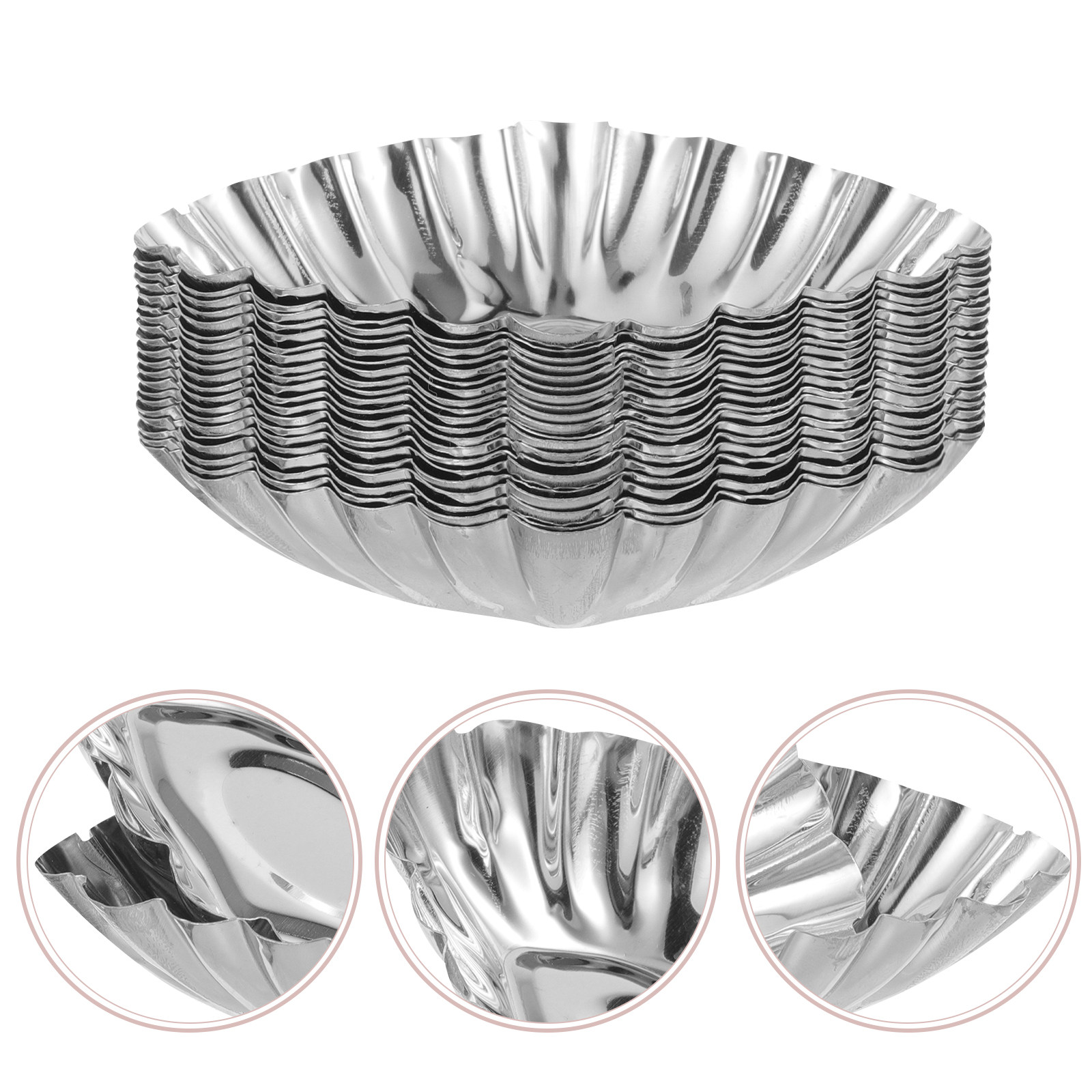 20Pcs Stainless Steel Egg Tart - огляд і ціна Kitchen Baking Oven