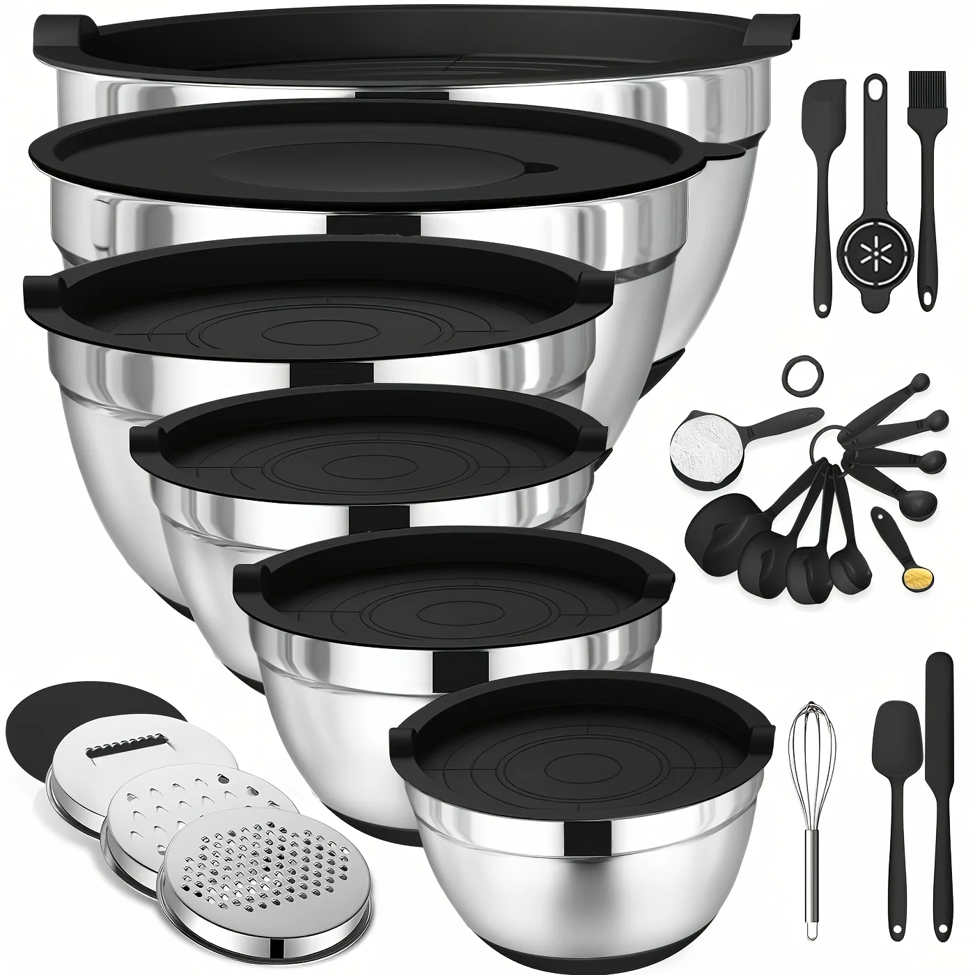 Set of Mixing Bowls Made of St - огляд і ціна Kitchen Baking Cooking