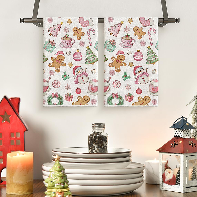 2Pcs, Pink Snowman Christmas T - огляд і ціна Kitchen Baking Necessities