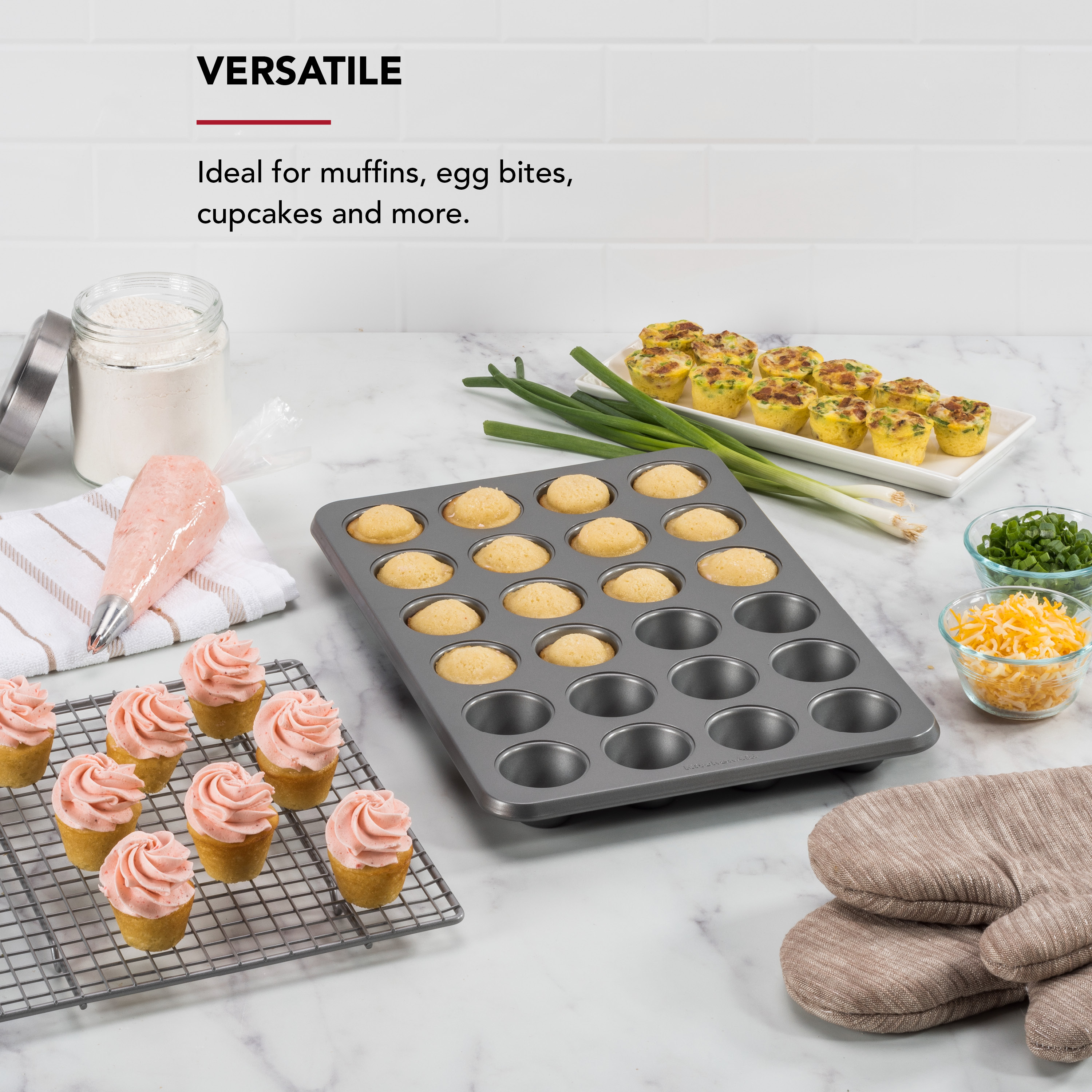 Aluminized Steel Nonstick Mini - огляд і ціна Muffin Tin Nonstick