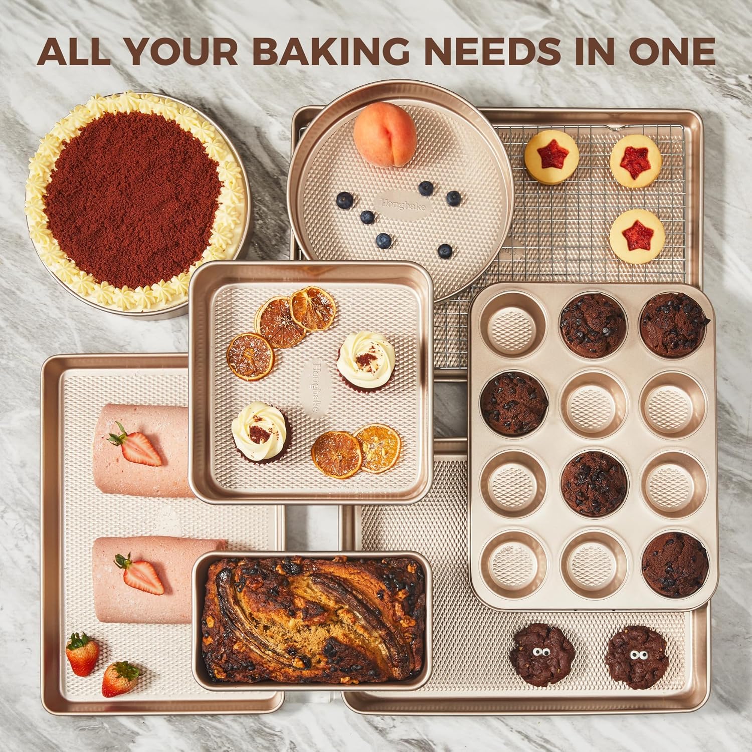 9-Piece Nonstick Baking Pans S - огляд і ціна Muffin Tin Nonstick