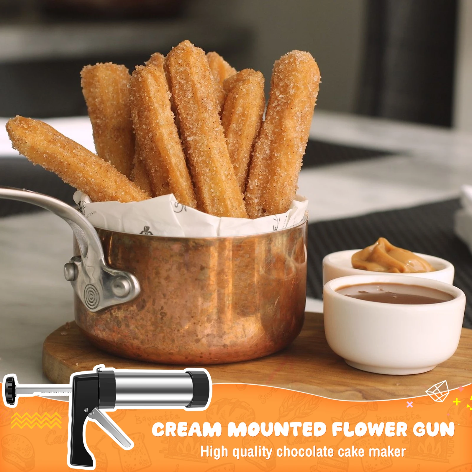 Churro Maker Machine Stainless - огляд і ціна Kitchen Baking Equipment