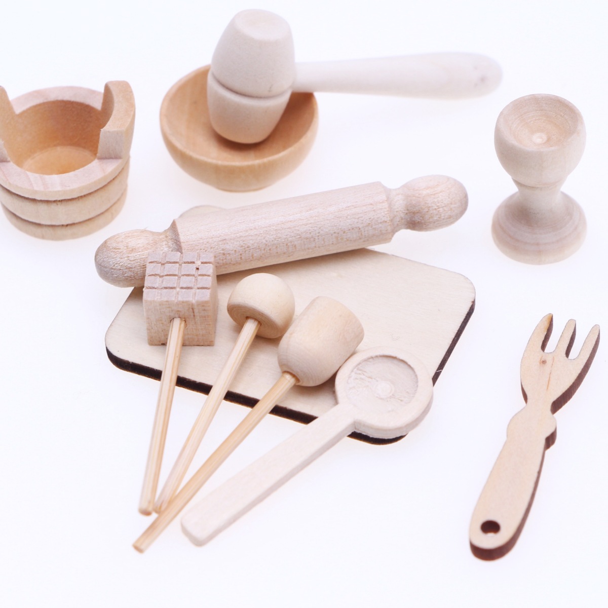 Dollhouse Mini White Embryo Wo - огляд і ціна Mini Kitchen Baking