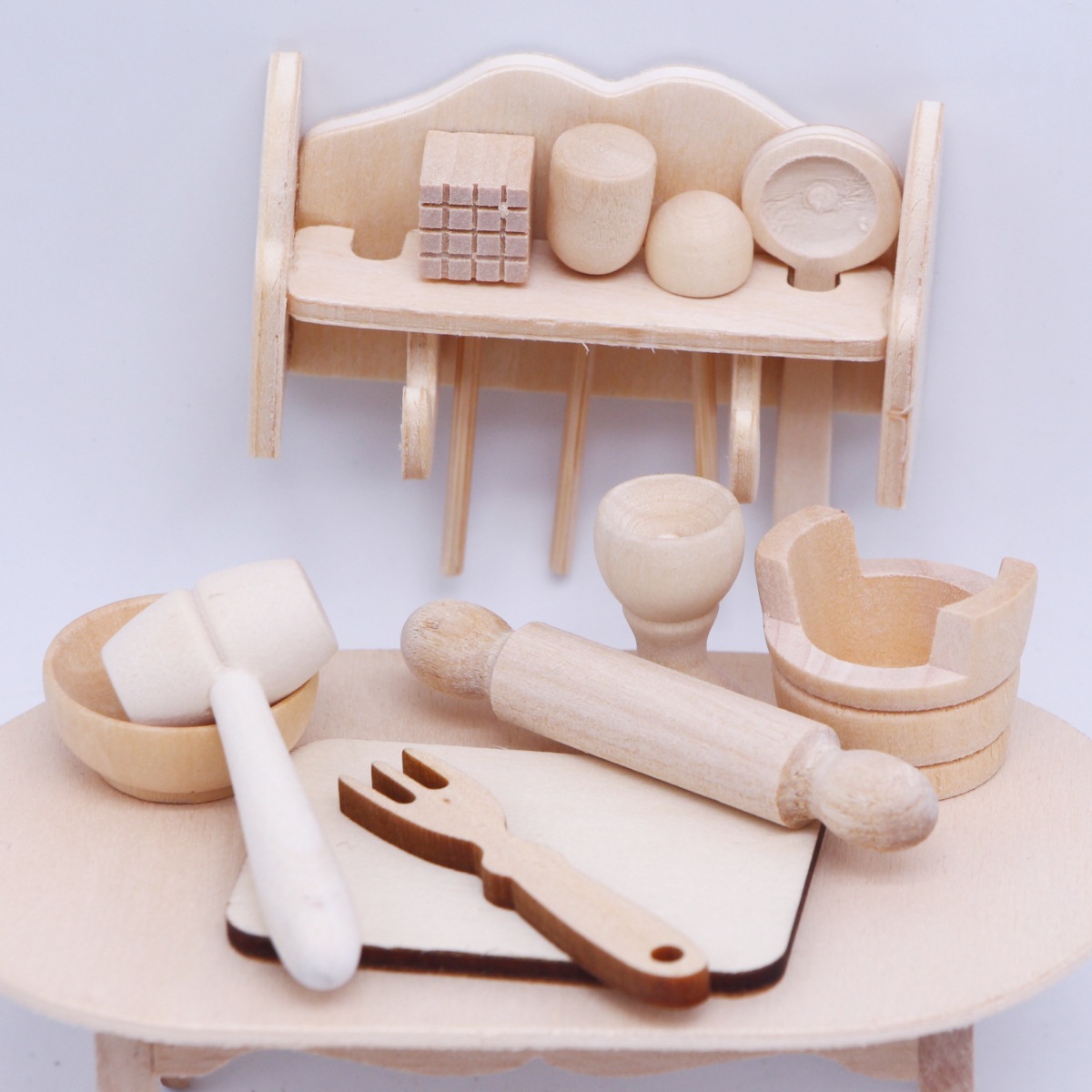 Dollhouse Mini White Embryo Wo - огляд і ціна Mini Kitchen Baking