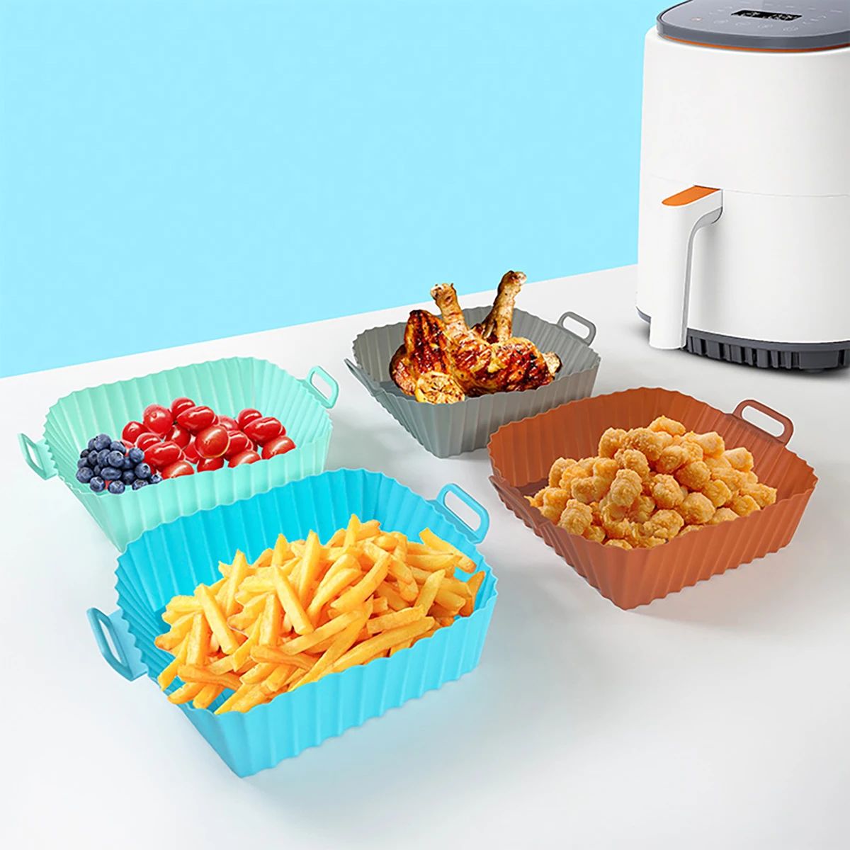 Silicone Fryer Mold Air Fryer  - огляд і ціна Kitchen Baking Oven